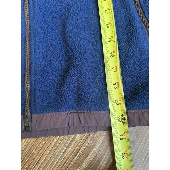North Face Polartec Jacket Blue Grey Fleece Zipper Pullover Boys Pockets XL - Picture 5 of 8